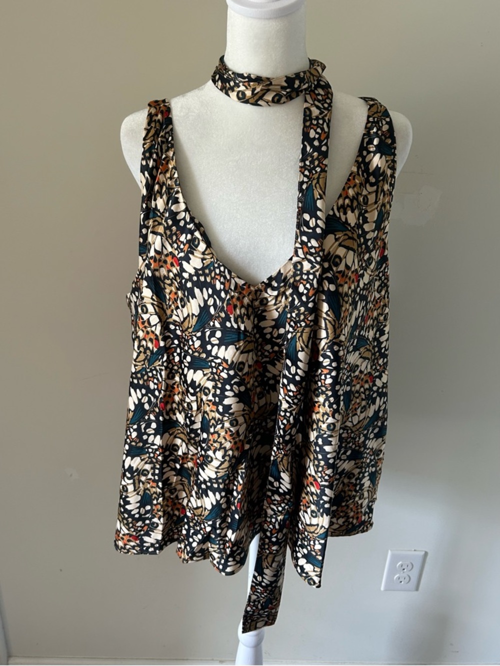 NWT Wildfang The Empower Satin Cami Butterfly size 2X